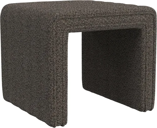 Miniatura 13 de Spatial Order Modern Channel - Otomana copetuda Decoración del hogar Spatial Order Otomana para sala de estar y dormitorio, piel sintética negra
