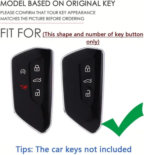 Miniatura 2 de SANRILY Funda para llavero de 3/4/5 botones para VW ID.4 ID.3 Golf 8 2020 Skoda Octavia Seat Leon MK4 Tarraco Ateca Llavero sin llave con protección