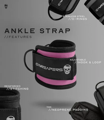 Miniatura 5 de Gymreapers - Correas de tobillo para Kickbacks en máquinas de cable, entrenamientos de glúteos, ejercicios de la parte inferior del cuerpo - Correas