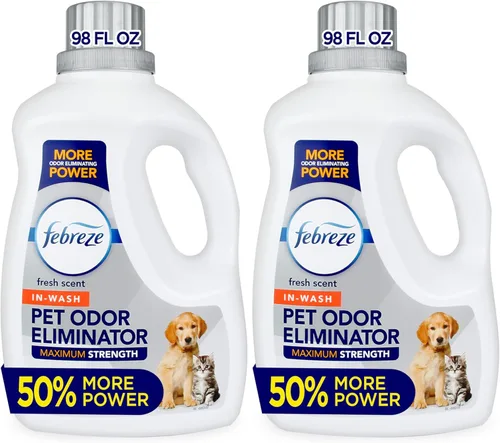 Miniatura 6 de Febreze - Aditivo para detergente de ropa para suministros de mascotas, eliminador de olores de mascotas de máxima fuerza en el lavado, diseñado
