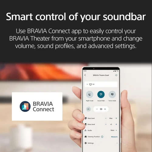 Miniatura 12 de Sony BRAVIA Theater Bar 9 Barra de sonido para TV de sonido envolvente para cine en casa con 13 altavoces, Dolby Atmos/DTS:X, mapeo espacial