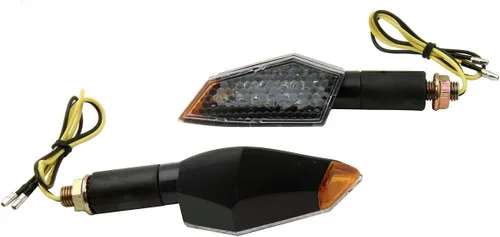 Miniatura 2 de Black Long Stem LED Motorcycle Turn Signals Lights Indicators Blinkers Compatible for Kawasaki Ninja H2R