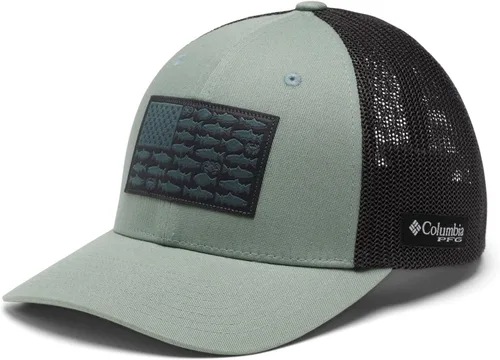 Miniatura 6 de Columbia Gorra unisex de malla con bandera de pez PFG para adultos, corona baja
