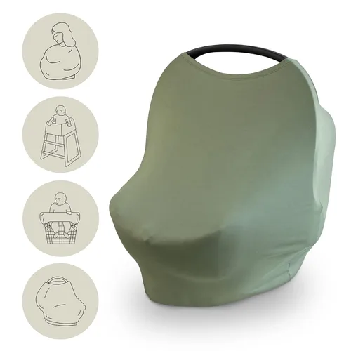mushie Funda para asiento de automóvil para bebé, transpirable y elástica, funda multiusos para lactancia, lactancia, silla alta, carrito de Dried