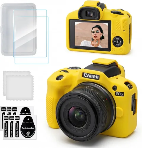 Miniatura 10 de Funda para cámara Canon EOS R100, funda protectora de silicona suave con protector de pantalla Accesorios para Canon R100, antiarañazos, goma ligera