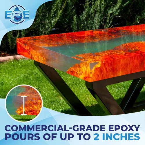 Miniatura 2 de EPE Resina epoxi de vertido profundo: 1.5 galones - relación 2:1 - resina transparente de bajo olor, resistente a los rayos UV, apta para alimentos