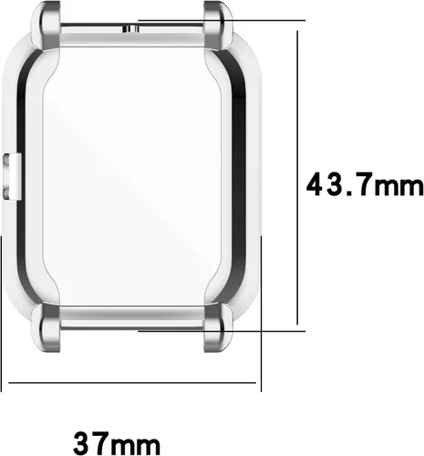 Miniatura 3 de Fundas protectoras de pantalla compatibles con Amazfit GTS 2 Mini/Bip U Pro/Bip S/Bip Lite/Bip 1S/Bip Lite 1S/Amazfit A1608 Watch Soft Metal