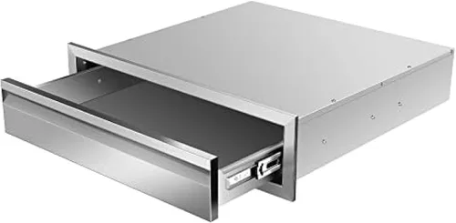 Miniatura 7 de Cajones de cocina para exteriores, cajones de acceso dobles para barbacoa de acero inoxidable con mango empotrado, cajones de isla para cocinas al