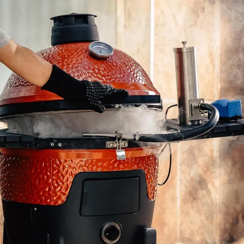 Miniatura 5 de Generador de humo frío con tapa y bomba de aire, ahumador eléctrico portátil para barbacoa, pellets de madera, ahumador al aire libre, accesorio