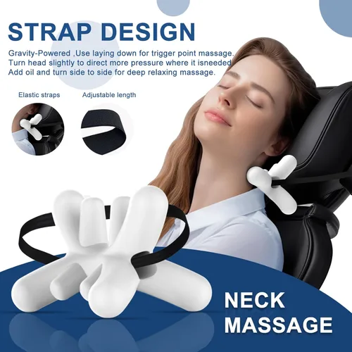 Miniatura 6 de Herramienta de liberación occipital, masajeador de punto de activación de cuello y hombro para aliviar el dolor de cabeza, dispositivo de punto