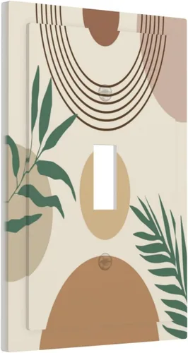Miniatura 121 de Cubierta de interruptor de luz de palanca individual decorativa de 1 cuadrilla, placa frontal eléctrica para baño, cocina, decoración del hogar