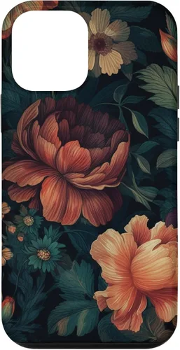 Miniatura 16 de Vintage Dark Flower Pattern Moody Floral Case for iPhone 17