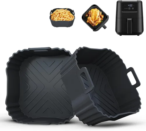 Miniatura 12 de LYHOLKEER Forros de silicona para freidora de aire Chefman de 6 cuartos de galón, Instant Pot Vortex Plus 6QT XL, 1 cesta cuadrada de silicona