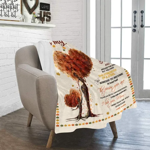 Miniatura 9 de Manta personalizada para mamá de hija e hijo, manta personalizada para el día de la madre con nombres de los niños, manta con texto en inglés «To My