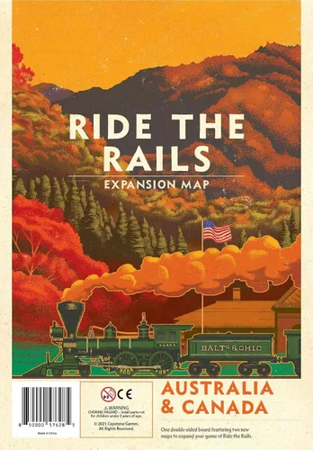 Miniatura 10 de Capstone Games: Ride The Rails, juego de mesa de estrategia central, de 3 a 5 jugadores, 1 página de reglas, tiempo de juego rápido de 60 minutos, a