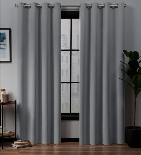 Miniatura 24 de Exclusive Home Curtains - Par de paneles de cortinas, modelo Academy, con ojales para bloqueo total de luz Blanco