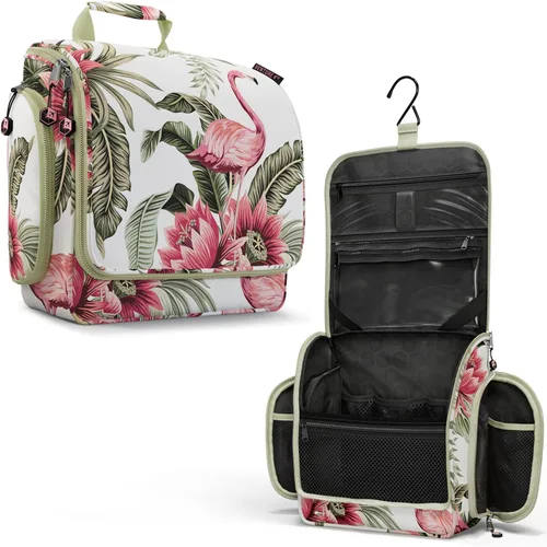 Miniatura 18 de VENTURE 4TH Neceser de viaje colgante para mujeres y hombres - Organizador grande de artículos de tocador con 18 compartimentos, bolsa extraíble