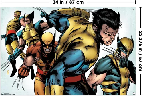 Miniatura 3 de Marvel Comics - Póster de pared con pasadores de presión de Wolverine Paquete de póster y pin de empuje