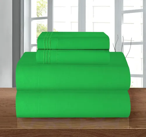 Miniatura 68 de Elegant Comfort - Juego de sábanas de 4 piezas de microfibra, 1500 hilos, sin arrugas, sábana bajera elástica, esquinas tipo bolsillos profundos