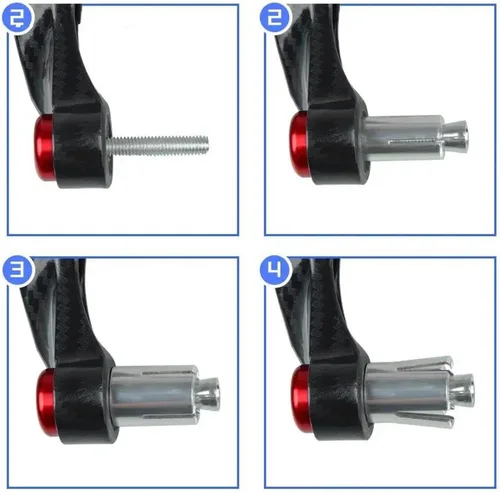 Miniatura 4 de Motocicleta para FZ 1 6 6N 6S 6R FZ07 FZ08 FZ09 FZ10 FZ16 FZ25 Agarres de manillar Freno Extremo Palanca de Embrague Protección (Color : Rojo)