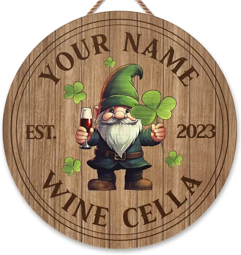 Miniatura 26 de ARTSY WOODSY Letrero de madera de pub irlandés personalizado (no tallado real), decoración del día de San Patricio, accesorios de placa de arte