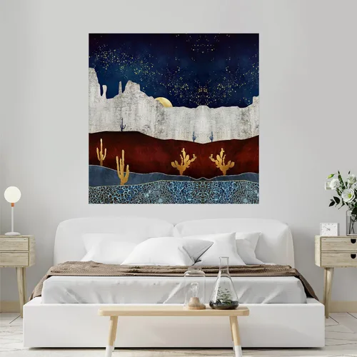 Miniatura 2 de SIGNFORD Mural de pared de estilo nórdico, paisaje natural, extraíble, adhesivo de pared para dormitorio, sala de estar, 48 x 48 pulgadas