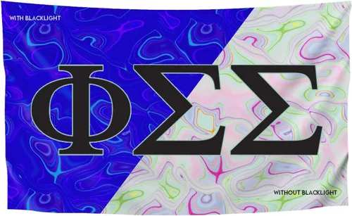 Miniatura 38 de Greek Club Sorority & Fraternity - Bandera de luz negra, 3 pies x 5 pies, licencia oficial, tapiz, exhibición, poliéster, pancarta de letras, CHI
