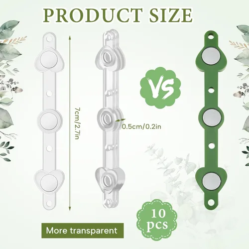 Miniatura 2 de Waydress 10 pares de imanes florales para boutonniere pequeños, pines de ramillete fijos, imanes para gemelos, broches, flor adhesiva para boda