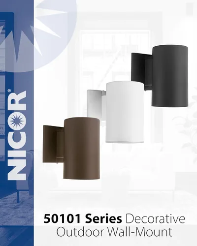 Miniatura 9 de NICOR Iluminación de 7 pulgadas - Lámpara decorativa de pared blanca (50101WH)