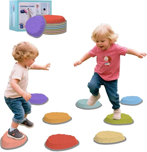 Piedras de equilibrio para niños, 8/12 piezas de piedras de equilibrio para niños pequeños, juguetes sensoriales de curso de obstáculos Macarons