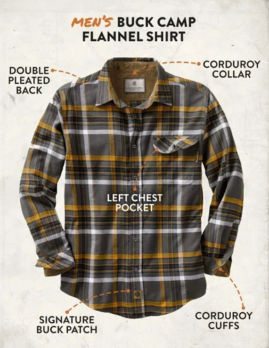 Miniatura 7 de Legendary Whitetails Camisa de franela para hombre Buck Camp