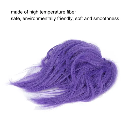Miniatura 8 de Peluca con diadema, moño de trenzas para el cabello, moño de trenzas y moño desordenado de moda, moño sintético para coleta, moño para mujeres