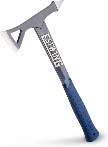 ESTWING Hacha Tomahawk - Hacha ligera de 16.25 pulgadas con construcción de acero forjado y agarre de reducción de golpes - E6-TA Azul