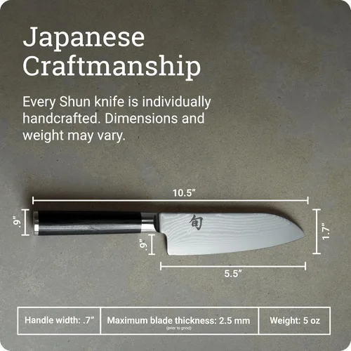 Miniatura 6 de Shun Cuchillo Santoku clásico de 5 1/2" Negro