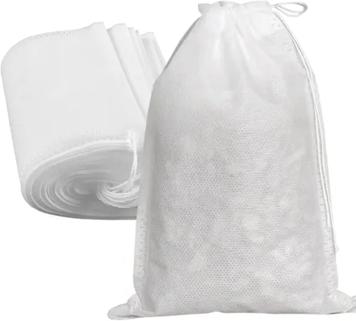 Yzurbu 200 bolsas de filtro de té de 4 x 6 pulgadas para té de hojas sueltas, bolsas de té con cordón para té caliente, té helado y preparación fría
