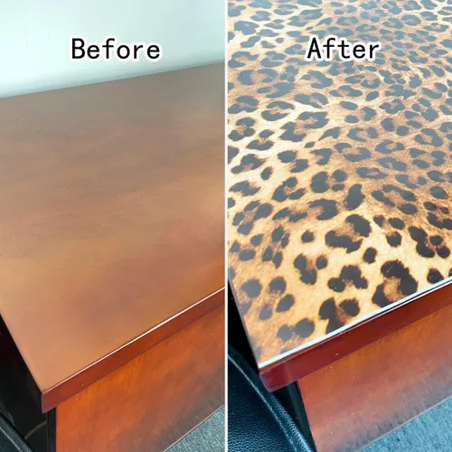 Miniatura 6 de simplelife4u 10 metros (32,8 pies) Sexy Leopard impresión papel pintado de vinilo removible Home recámara Decoración Día de San Valentín Regalo