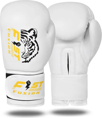 Miniatura 7 de Guantes de boxeo para Muay Thai, MMA, Kickboxing, boxeo, piel maya, guantes de cuero para hombres, mujeres y adultos, 8, 10, 12, 14, 16 onzas