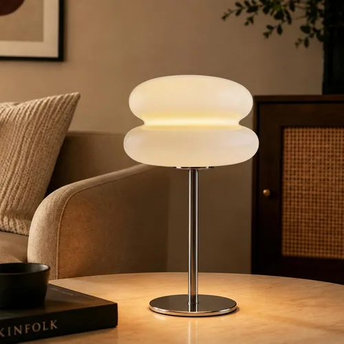 Miniatura 10 de Lámpara de hongo para dormitorio, lámpara medieval moderna de mesita de noche para mesitas de noche, lámparas pequeñas regulables vintage, lindas