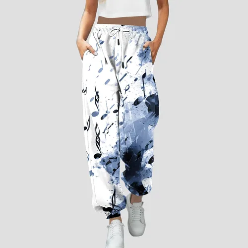 Miniatura 2 de Pantalones deportivos para mujer, cintura elástica, cómodos, casuales, con bolsillos