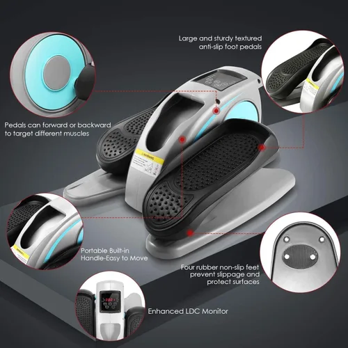 Miniatura 7 de ANCHEER Máquina elíptica para debajo del escritorio, ejercitador de pedal silencioso para personas mayores, oficina y hogar, equipo de entrenamiento