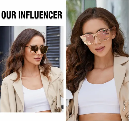 Miniatura 5 de Duco - Lentes de sol redondos vintage para mujeres y hombres con protección UV de moda para la playa