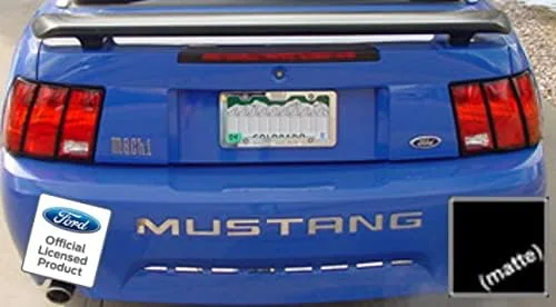 Miniatura 23 de Adhesivos de letras para parachoques trasero para Ford Mustang Negro (Brillo) -CB (se adapta a 1999-2004)
