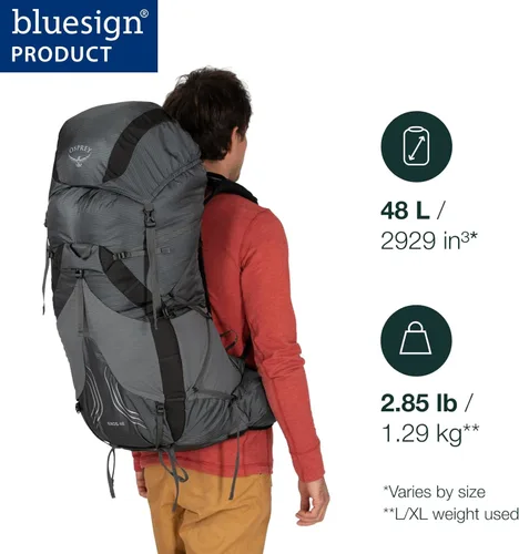 Miniatura 2 de Osprey Exos 48 Mochila ultraligera para hombre Gris carbón oscuro