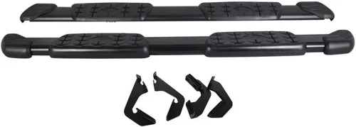 IKON MOTORSPORTS - Estribos compatibles con Toyota Tundra Pick Up 2007-2021, doble cabina de aluminio estilo fábrica y plástico ABS, 2008 2009 2010