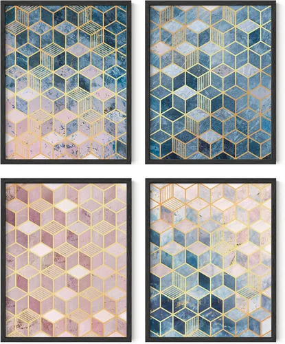 Miniatura 80 de HAUS AND HUES Arte abstracto para pared en blanco y negro, juego de 4 pósteres minimalistas en blanco y negro para paredes, pósteres estéticos Juego