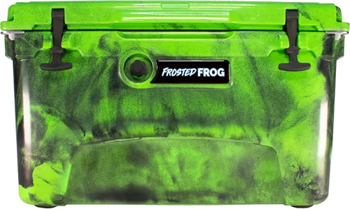 Frosted Frog Baúl de hielo de 45 cuartos de galón de camuflaje resistente de alto rendimiento moldeado por roto aislado de grado comercial Original