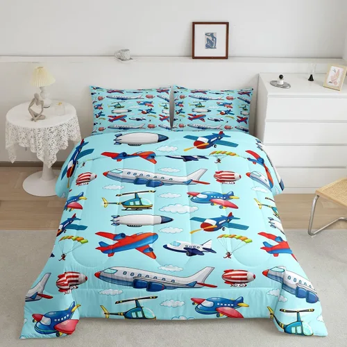 Miniatura 53 de Feelyou - Juego de funda de edredón para niños, castillo rosa, tamaño individual, lindo juego de edredón con moño, juego de cama para niños y niñas