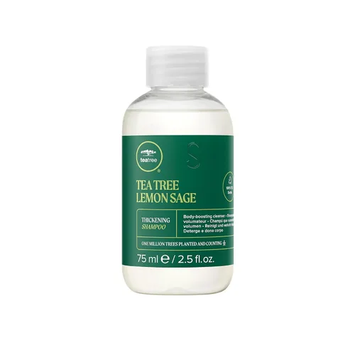 Tea Tree Champú espesante de salvia limón, construye cuerpo + aumenta el volumen, para cabello fino