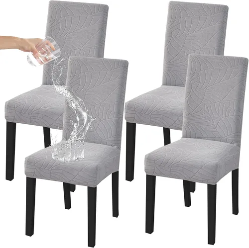 Miniatura 76 de HZDHCLH Juego de 6 fundas grises para sillas Parsons de elastano para comedor, fundas elásticas de elastano para sillas Parsons, fundas de asiento