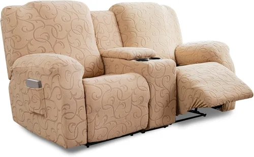 Miniatura 8 de Fundas para Sofá Reclinable Seccional Funda de Sofá para Sofá Reclinable de 3 Asientos, 5 Piezas Funda Elástica para Sofá de 3 Cojines Reclinable